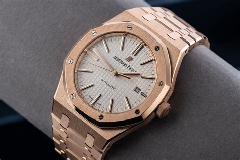 audemars piguet 41mm royal oak rose gold watch|royal oak watch price list.